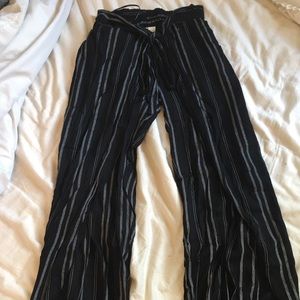 Open Side Flowy Striped Beach Pants